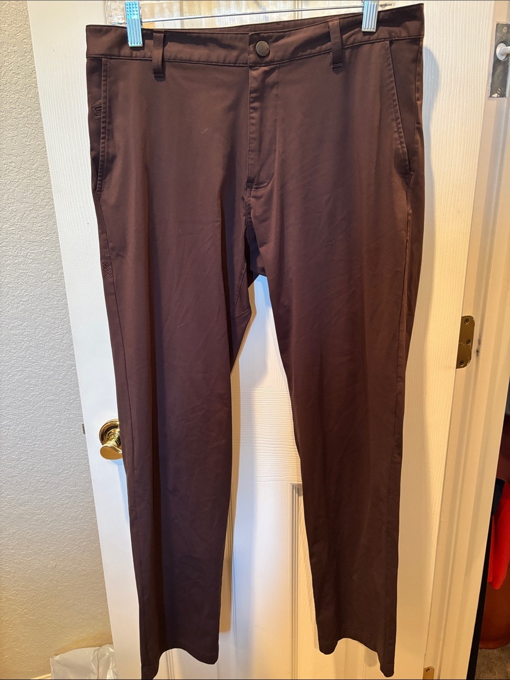 Rhone Commuter Pants Men’s Size 32 Espresso Brown Performance Stretch Chino